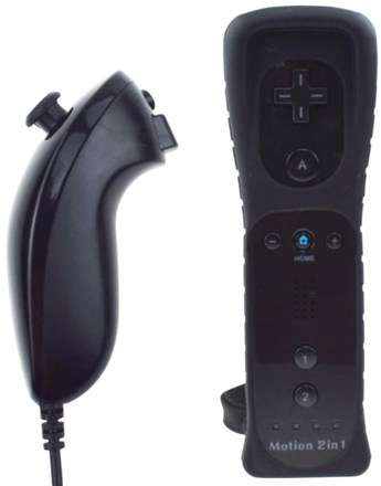 Wii Remote Controller + Nunchuck černý