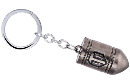 Klíčenka World of Tanks náboj - stříbrný