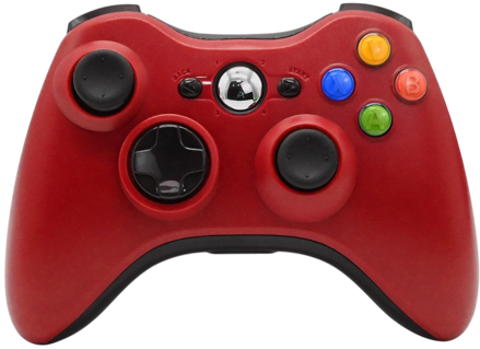 Xbox 360 bezdrátový ovladač červeno-černý
