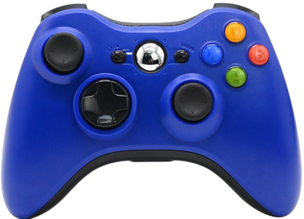 Xbox 360 bezdrátový ovladač modro-černý