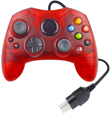 XBOX Original ovladač červený transparent