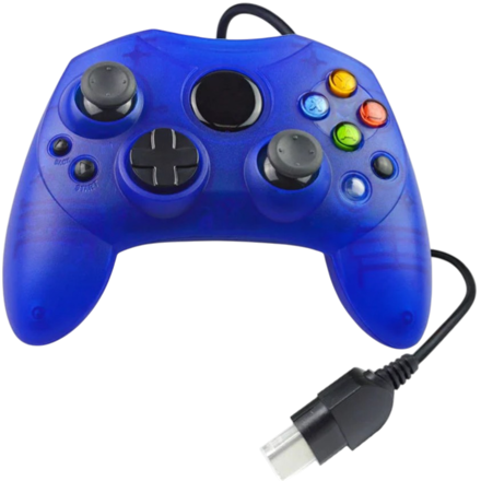 XBOX Original ovladač modrý transparent