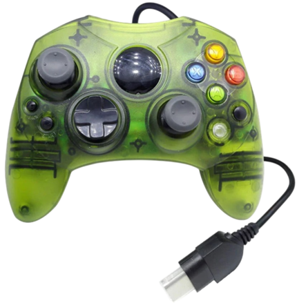 XBOX Original ovladač zelený transparent