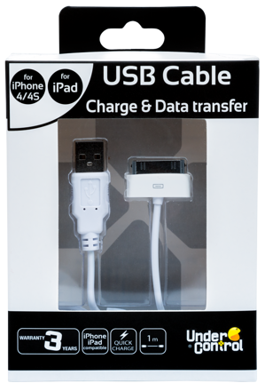 USB kabel iPhone 4 bílý