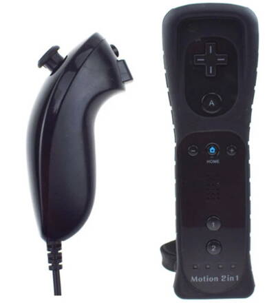 Wii Remote Controller + Nunchuck černý