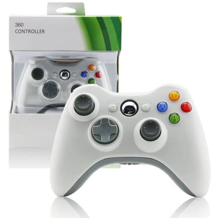Xbox 360 bezdrátový ovladač bílý