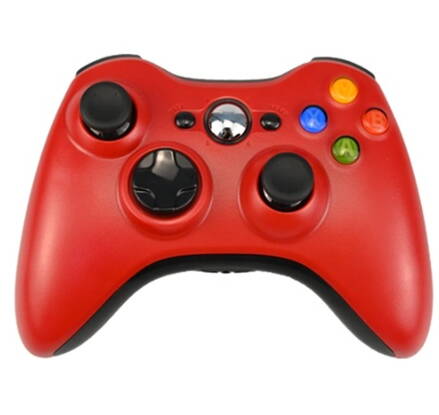 Xbox 360 bezdrátový ovladač červeno-černý