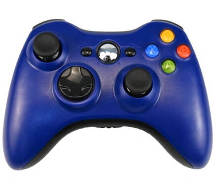 Xbox 360 bezdrátový ovladač modro-černý