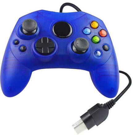 XBOX Original ovladač modrý transparent