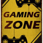 Plechová cedule Gaming Zone 20x30cm Plechová cedule Gaming Zone 20x30cm