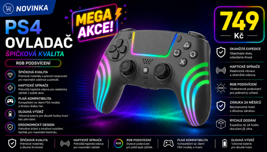 Stylové a kvalitní PS4 ovladače 